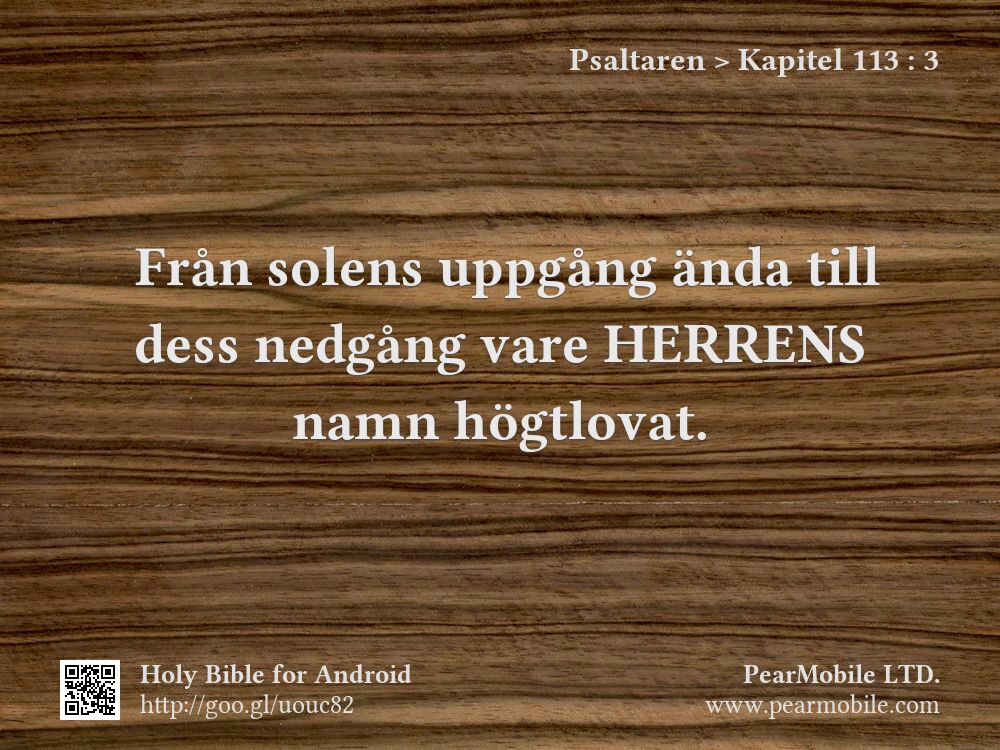 Psaltaren, Kapitel 113:3